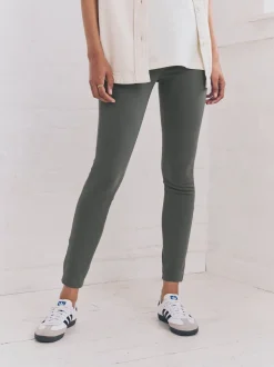 Gris - Leggings longs en denim de jersey