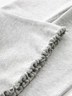 Gris - Leggings évasés à côtes (3mths-7yrs)