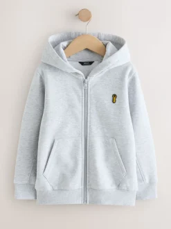 Gris - Logo Zip Through Hoodie (3-16yrs)