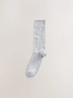 Gris - Lot de 5 - Chaussettes fraîches brodées durables