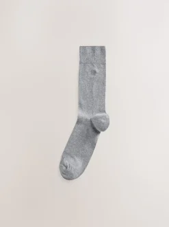 Gris - Lot de 5 - Chaussettes fraîches brodées durables