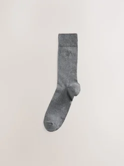 Gris - Lot de 5 - Chaussettes fraîches brodées durables