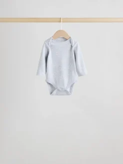 Gris - Lot de 5 bodys bébé à manches longues