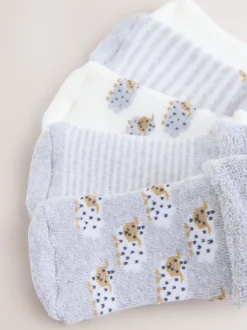 Gris - Lot de 5 chaussettes pour bébé (0mois-2ans)