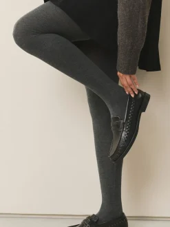 Gris - Lot de 2 collants en maille à poignée chaude