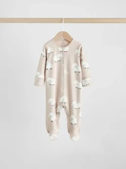 Gris - Lot de 3 dors-bien à boutons-pression bébé