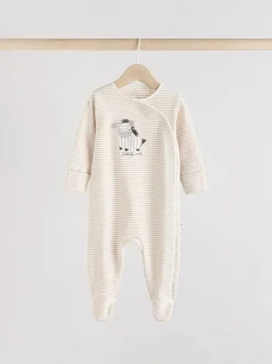 Gris - Lot de 3 dors-bien bébé zébrés 100% coton (0-2ans)