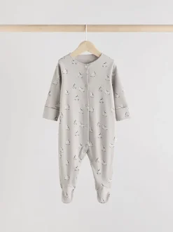 Gris - Lot de 3 dors-bien bébé zébrés 100% coton (0-2ans)