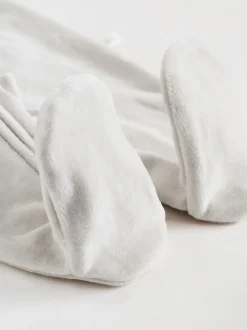 Gris - Lot de 2 dors-bien zippés en velours pour bébé (0-2ans)