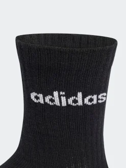 Gris - Lot de 6 paires de chaussettes Adidas Linear Crew rembourrées
