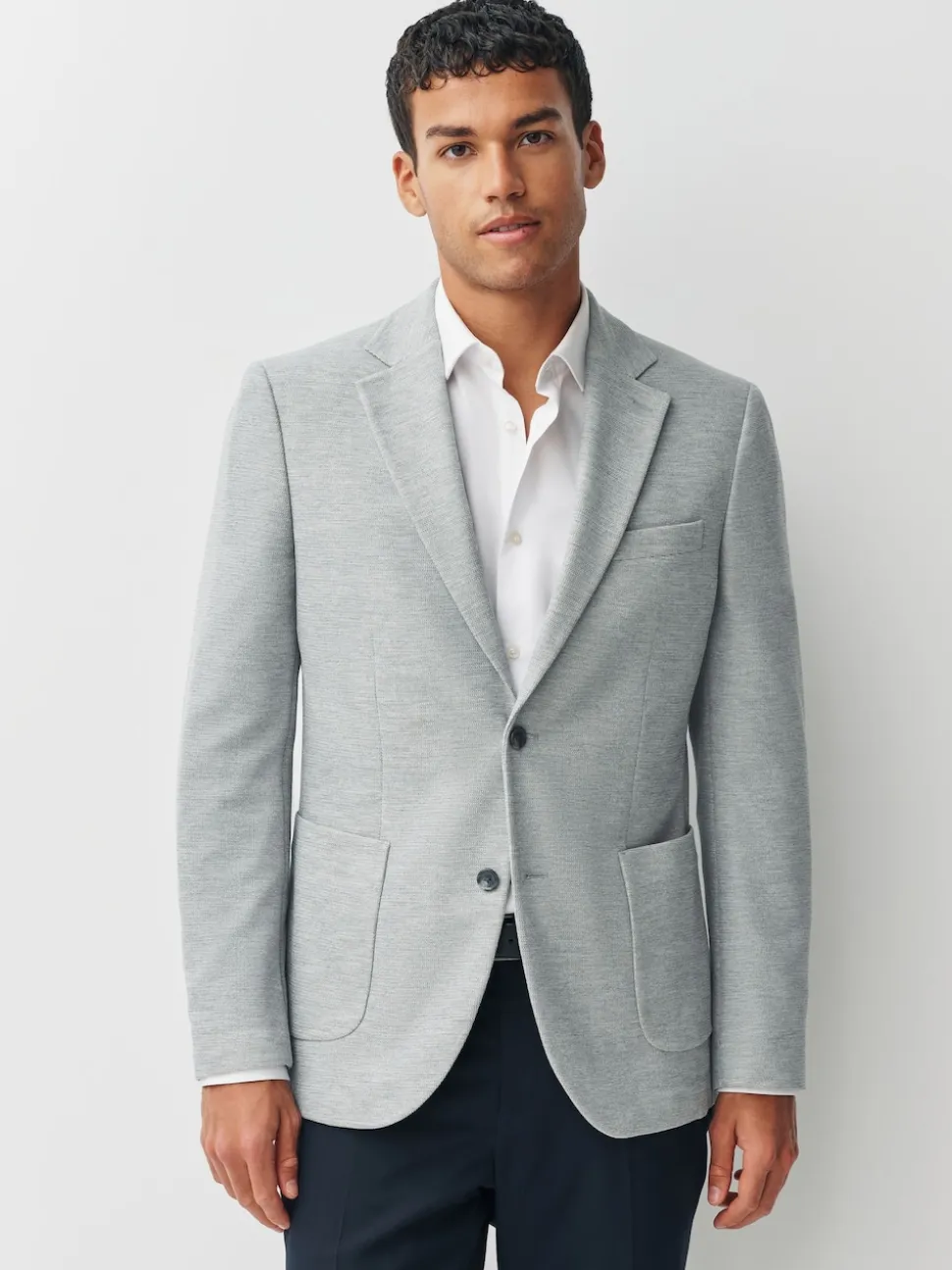 Gris - Maillot texturé extensible Motionflex Blazer