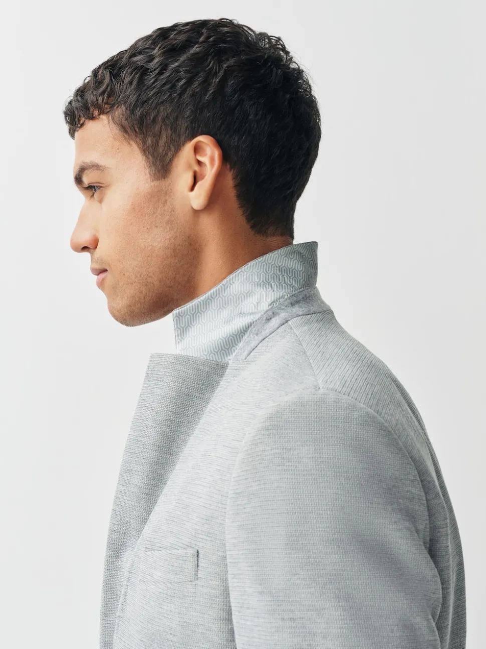 Gris - Maillot texturé extensible Motionflex Blazer