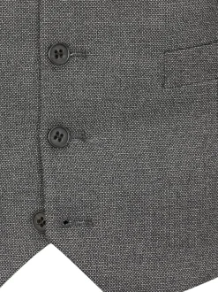 Gris - Modèle droit - Skopes Harcourt Single Breasted Coupe sur mesure Suit Gilet