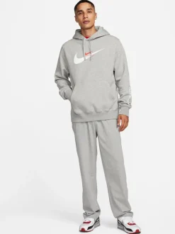 Gris - Nike Vêtements de sport Club Knit Open Hem 100% Cotton Joggers