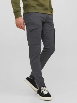 Gris - Pantalon cargo JACK & JONES