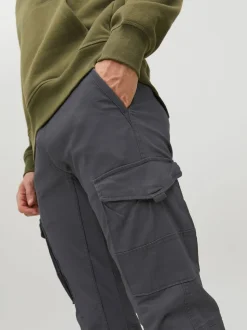 Gris - Pantalon cargo JACK & JONES