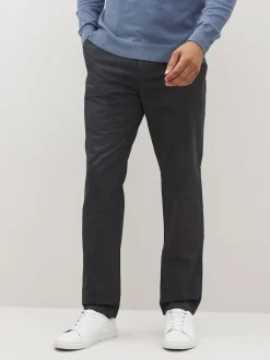 Gris - Pantalon chino droit 100% coton