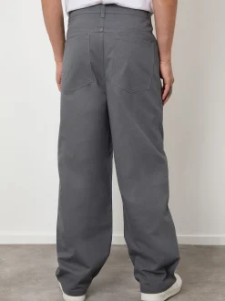 Gris - Pantalon chino Threadbare coupe Ample à 5 poches