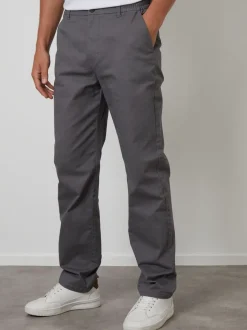 Gris - Pantalon chino Threadbare coupe droite à taille extensible