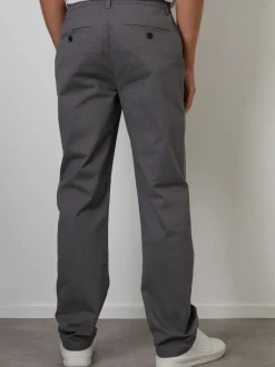 Gris - Pantalon chino Threadbare coupe droite à taille extensible