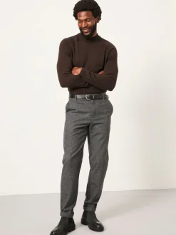 Gris - Pantalons FatFace habillés en laine mélangée