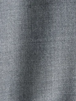Gris - Pantalons Habillé texturés à taille élastiquée en laine