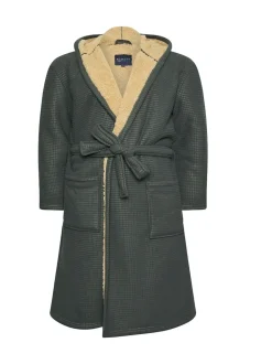 Gris - Peignoir BadRhino Big & Tall gaufré en peau de mouton