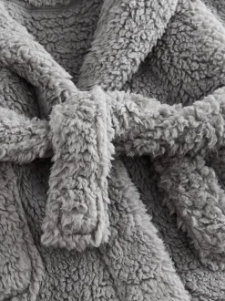 Gris - Peignoir en polaire bébé (12mois-8ans)