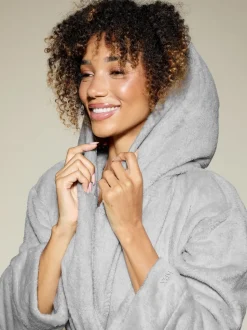 Gris - Peignoir KBX Rosa duveteux