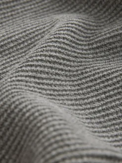 Gris - Pull Oxford texturé coupe classique