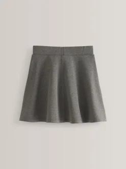 Gris - Pull-On School Skort with Jersey Extensible (3-17yrs)