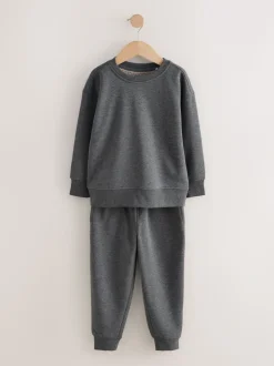 Gris - Pyjama simple en laine polaire (3-16yrs)