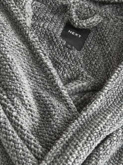 Gris - Robe de chambre super douce À capuche