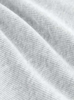 Gris - Self T-shirt côtelé ajusté