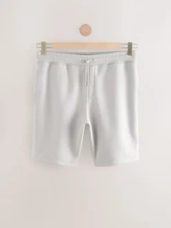 Gris - Short à poche zippée en jersey brossé