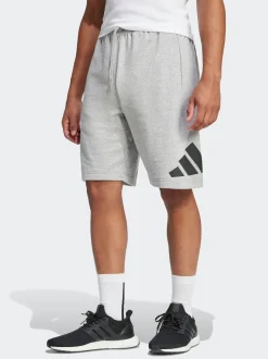 Gris - Short adidas Essentials à grand logo Français éponge