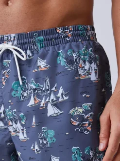 Gris - Short de bain BOSS Piranha imprimé