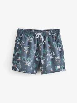 Gris - Short de bain BOSS Piranha imprimé