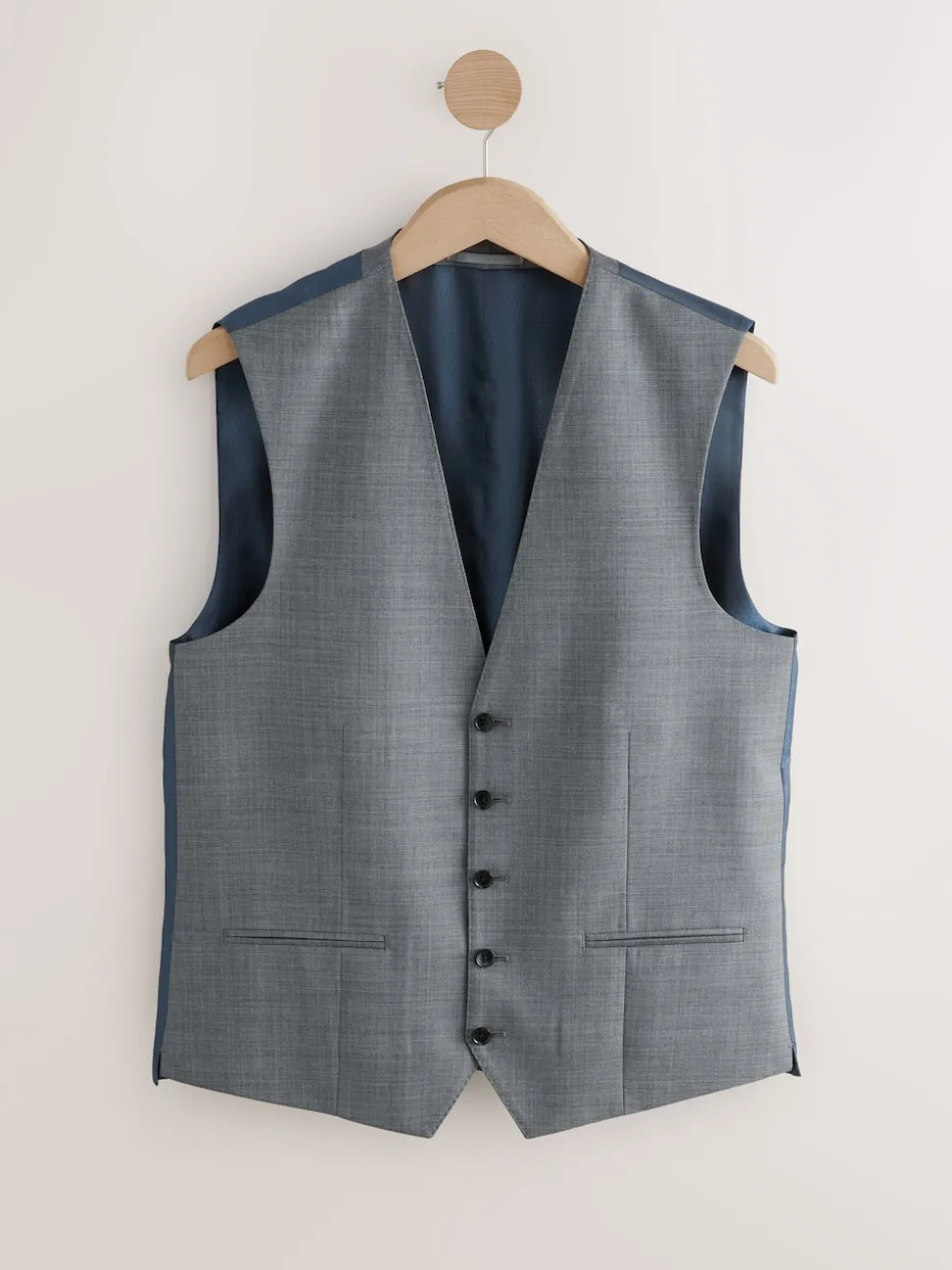 Gris - Signature Cerutti ! Gilet de costume 00% en laine italienne
