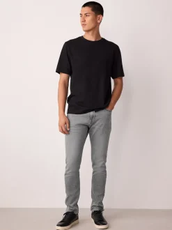Gris - Skinny Fit (Skinny Fit) - Jeans stretch de confort