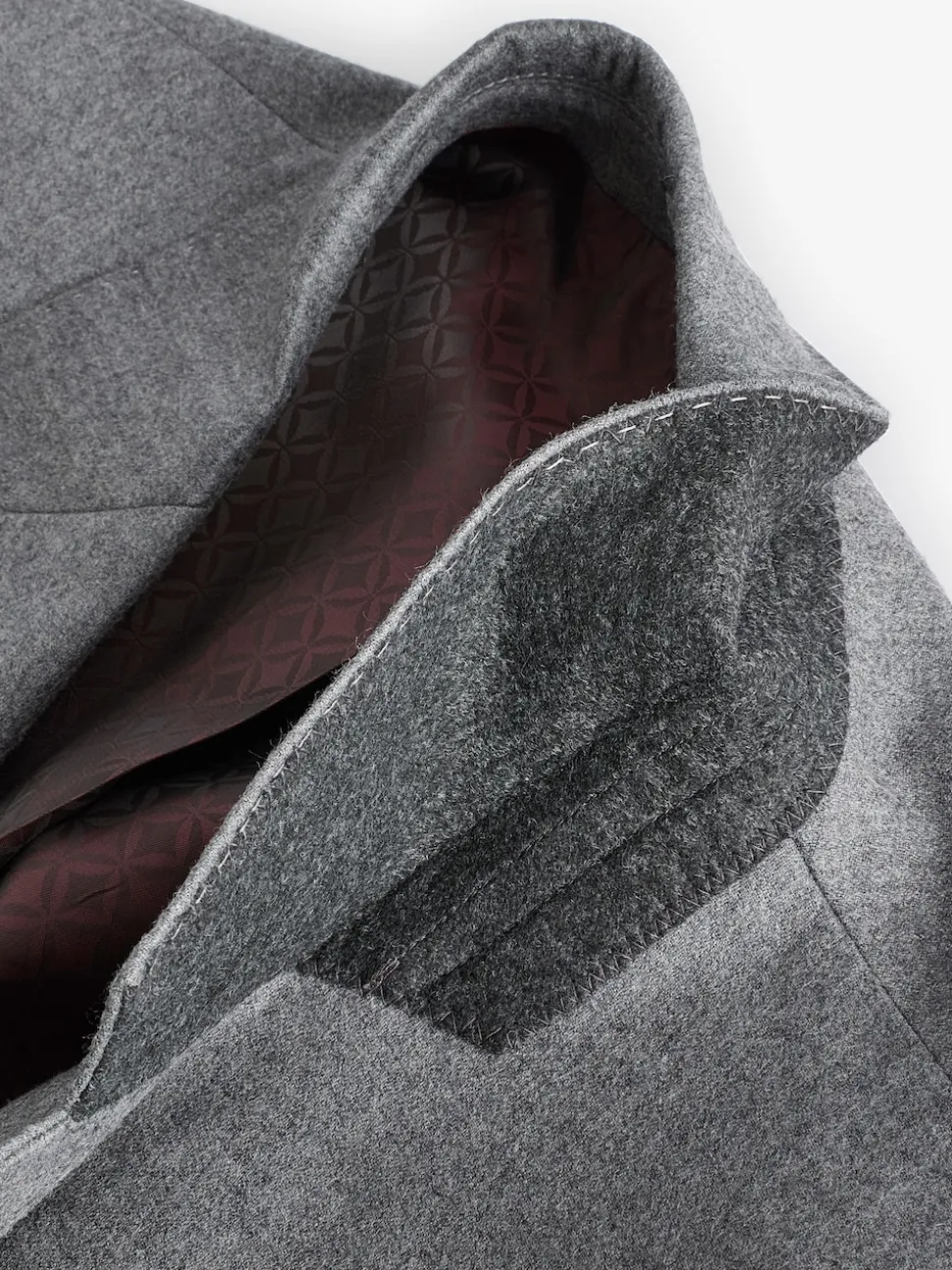 Gris - Slim Fit (Slim Fit) - Veste de costume en flanelle de laine et cachemire mélangées Signature Zignone