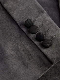 Gris - Slim Fit (Slim Fit) - Blazer Motionflex Extensible en velours