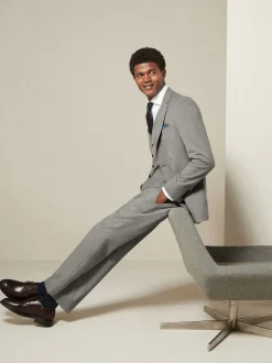 Gris - Slim Fit (Slim Fit) - Veste de costume texturée