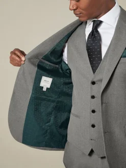 Gris - Slim Fit (Slim Fit) - Veste de costume texturée