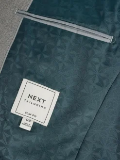 Gris - Slim Fit (Slim Fit) - Veste de costume texturée