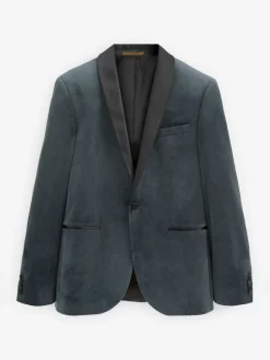 Gris - Slim Fit (Slim Fit) - Blazer en velours