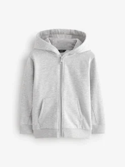 Gris - Sweat à capuche zippé (3-16ans)