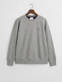 Gris - Sweat GANT Shield à col ras du cou