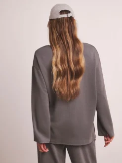 Gris - Sweat modal Anthology By JD Williams haut de gamme à col en V