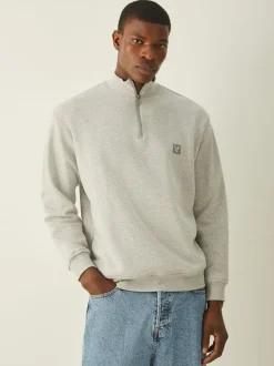 Gris - Sweat-shirt Lyle & Scott Vêtements d'intérieur à col zippé